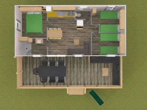 MOBILHOME 6 personnes - Mobile home 6 personnes - Salon Premium 3 chambres