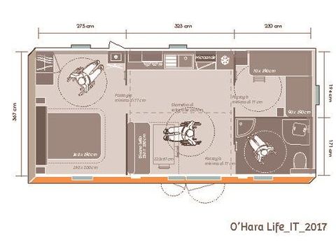 MOBILHOME 6 personnes - CHATAIGNIER - PMR - 2 chambres