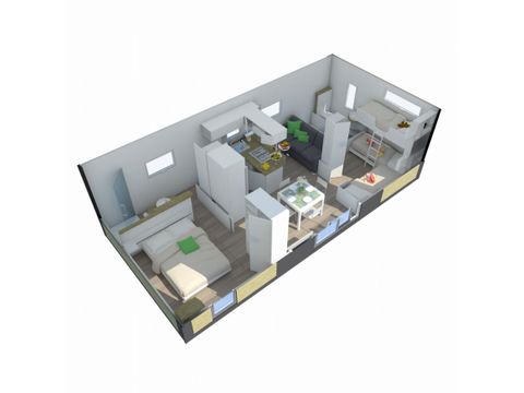 MOBILHOME 5 personnes - PREMIUM TAOS 2ch 5 pers avec climatisation 