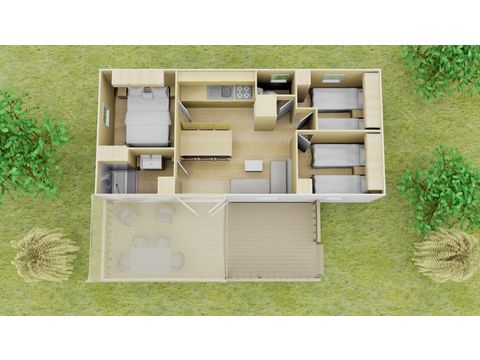MOBILHOME 6 personnes - Comfort XL | 3 Ch. | 6 Pers. | Terrasse surélevée | Clim