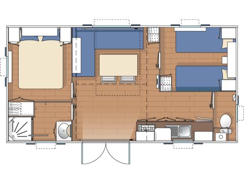 MOBILHOME 5 personnes - Cottage Eco 28m² 4/5 pers