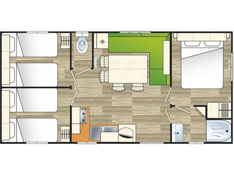 MOBILHOME 6 personnes - Family 30m² 6 pers
