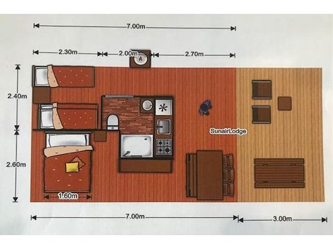 TENTE TOILE ET BOIS 5 personnes - SAFARI
