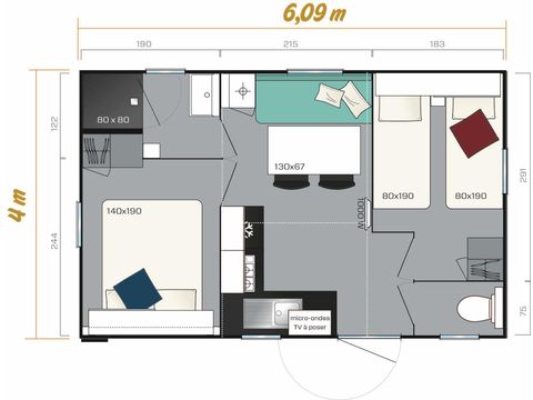 MOBILHOME 4 personnes - VENUS