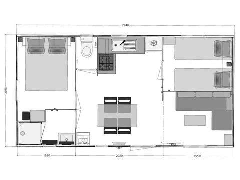 MOBILHOME 4 personnes - BERMUDE CLIM