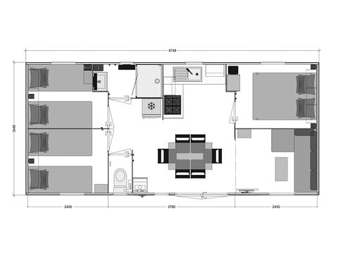 MOBILHOME 7 personnes - FAMILY PLUS CLIM