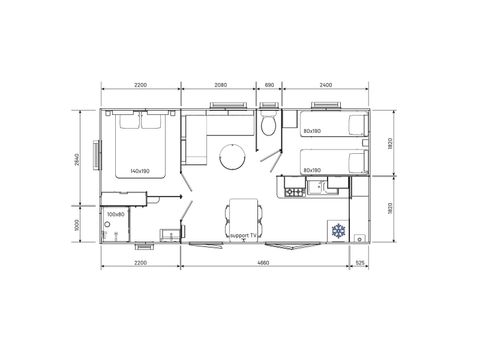 MOBILHOME 4 personnes - Ciela Confort - 2 chambres