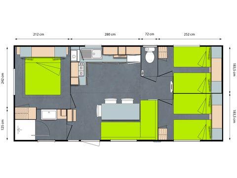 MOBILHOME 6 personnes - Ciela Confort - 3 chambres