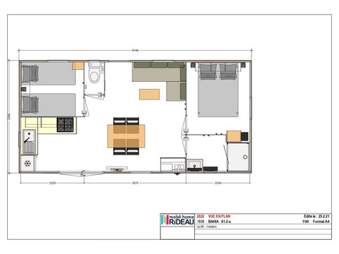 MOBILHOME 4 personnes - Ciela Privilège - 2 chambres - barbecue