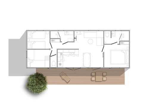 MOBILHOME 6 personnes - NEW - Mobil-home Ciela Prestige - 3 chambres dont 1 suite parentale - draps, serviettes et barb...
