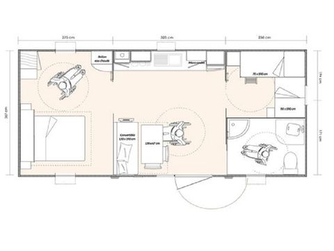 MOBILHOME 4 personnes - PMR