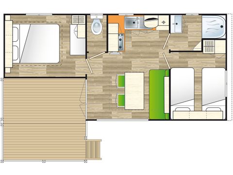 MOBILHOME 4 personnes - Ciela Confort Compact - 2 chambres
