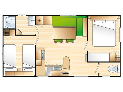MOBILHOME 5 personnes - Ciela Confort - 2 chambres