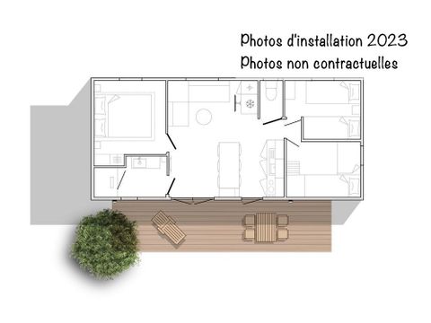 MOBILHOME 6 personnes - Ciela Privilège - 3 chambres - barbecue