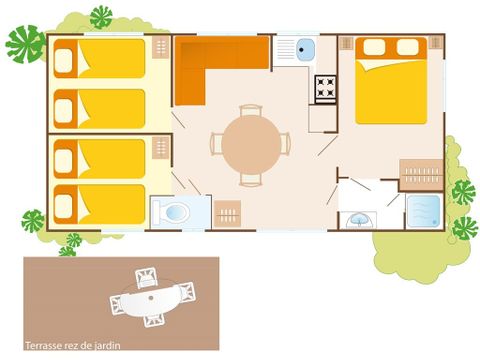 MOBILHOME 6 personnes - Classic XL | 3 Ch. | 6 Pers. | Terrasse simple | Clim.