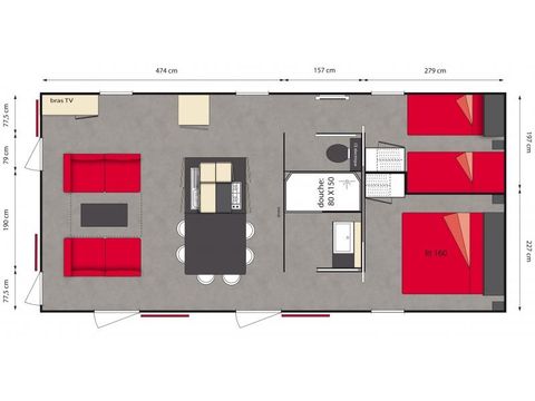 MOBILHOME 4 personnes - HACIENDA - 2 Chambres 6- SAMEDI