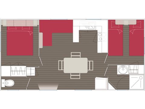 MOBILHOME 4 personnes - TAMPICO - 2 Chambres - SAMEDI