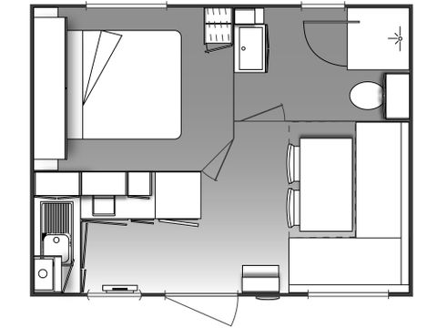 MOBILHOME 2 personnes - EL PEQUENO - 1 Chambre - SAMEDI