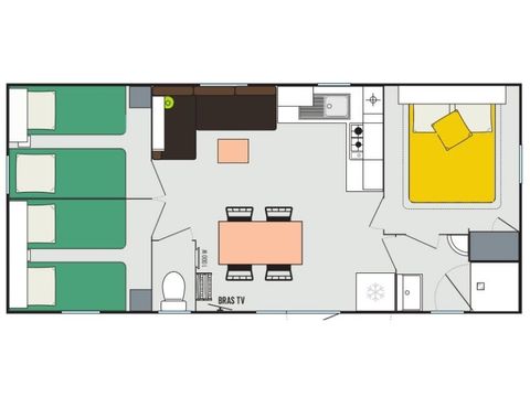 MOBILHOME 6 personnes - LOISIRS - 3 chambres - TV