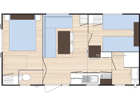 MOBILHOME 4 personnes - Ciela Confort Compact - 2 chambres