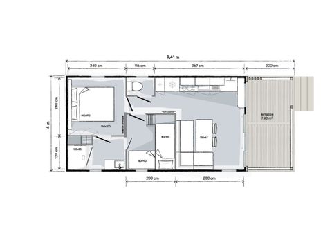 MOBILHOME 5 personnes - Ciela Privilège Bay - 2 chambres