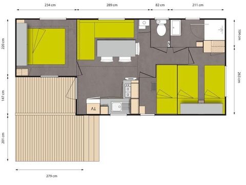 MOBILHOME 6 personnes - CONFORT 29 m²