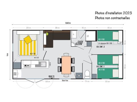 MOBILHOME 6 personnes -  Espace Premium 31m²