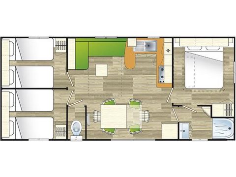 MOBILHOME 6 personnes - Cottage BAOBAB
