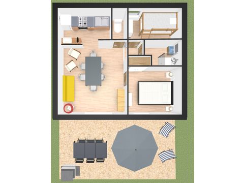 GÎTE 6 personnes - Gîte 2 chambres avec clim
