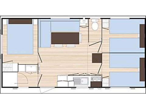 MOBILHOME 6 personnes - OPHEA3 - 3 chambres (Mercredi au Mercredi)