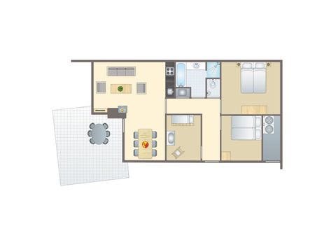 Bungalow 5 personnes - Bébé 5CN