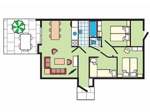 BUNGALOW 6 personnes - Confort SR377