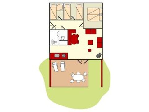 BUNGALOW 6 personnes - Confort de la cabine