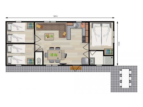 MOBILHOME 6 personnes - Duintop
