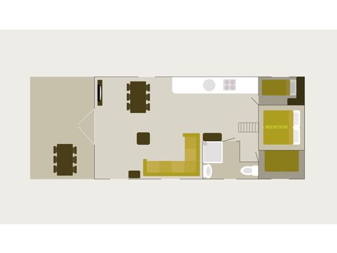 CHALET 6 personnes - Salon Veluwe avec bain à remous et sauna
