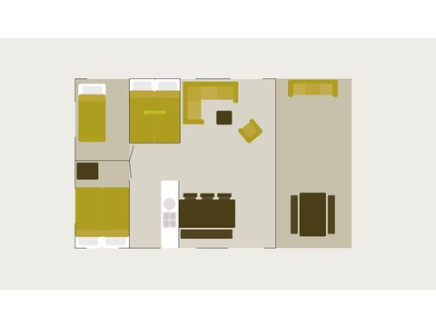 TENTE TOILE ET BOIS 6 personnes - Chalet safari