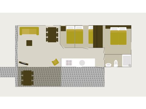 MAISON 12 personnes - Veluwelodge XL avec maison grillagée 6+6