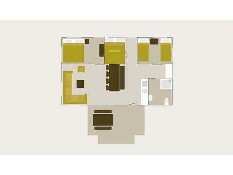 TENTE TOILE ET BOIS 8 personnes - Maison safari de luxe
