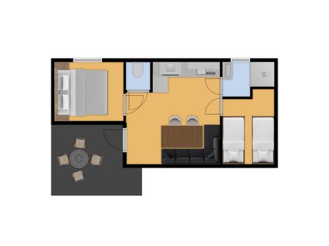 MOBILHOME 4 personnes - Mobil home de Kluut