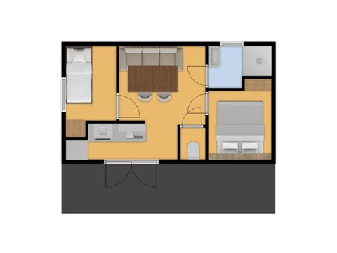 MOBILHOME 3 personnes - Mobil home de Zeerob nr. 1