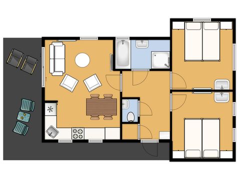 Bungalow 4 personnes - La Barge à queue noire