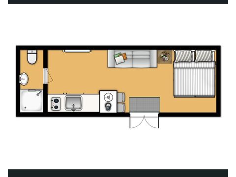 Chalet 2 personnes - Chalet de camping de Bosuil