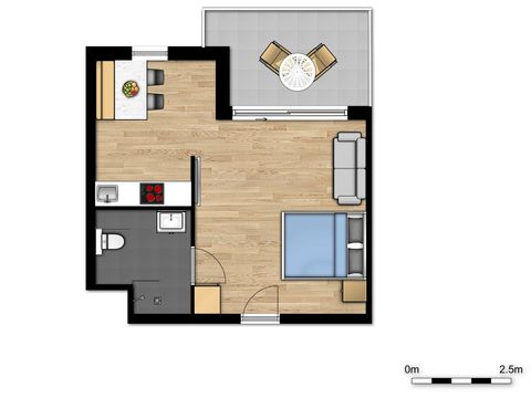 STUDIO 2 personnes - Studio accessible | 2p