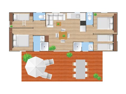 BUNGALOW 8 personnes - Cottage Next Famille XXL