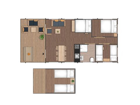 Tente en toile et en bois 8 personnes - Prime