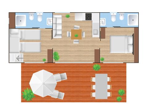 BUNGALOW 5 personnes - Suivant XL Luxe Supérieur