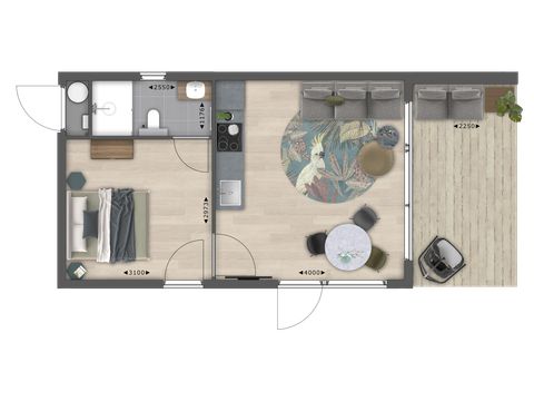 MAISON 2 personnes - Amalia avec sauna et bain à remous