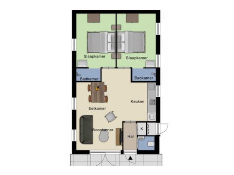 Bungalow 4 personnes - Maashoeve